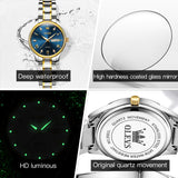 Two Tone Strap - Blue Dial Gold Trim