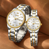 OLEVS Watches for Woman 5563 GL Golden White