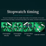 Silver Strap - Green Dial Silver Trim