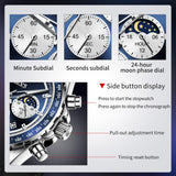 OLEVS 2945 Watches For Men Business Dress Luxury Casual Analog Quartz Stainless Steel Waterproof Luminous Date Men Wrist Watches Reloj Para Hombre Black Dial