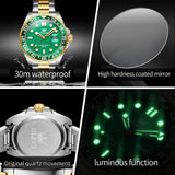 OLEVS Watches for Man 3610 Golden Green