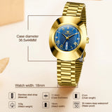 OLEVS Watches for Woman 7008 Golden Blue