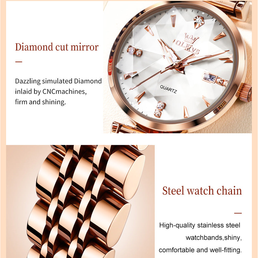 Rose Strap - White Dial Rose Trim