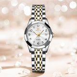 OLEVS Watches for Woman 9970 Golden White