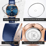 OLEVS Watches for Woman 5869 Rose Blue-PL