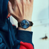 OLEVS 5869 Watches for Men Minimalist Ultra Thin Fashion Casual Analog Quartz Date Watch Waterproof Slim Simple Big Face Dress Mens Wrist Watches with Retro Leather Band for Men Reloj para Hombre