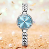 OLEVS 9971 Mermaid Full Diamond Quartz Women's Watch: Waterproof, Luminous, Fully Diamond-Set, Mermaid-Themed Design.