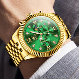 OLEVS Watches for Man 2932 Golden Green