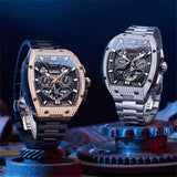 OLEVS 6016 Watches for Men Automatic Mechanical Luxury Dress Big Face Self Winding Tourbillon Skeleton Luminous Wrist Watches