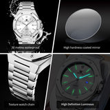 OLEVS 3613 Men's Watch with Gold Bracelet, Business Style, Gift-Ready, 3ATM Waterproof