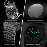 OLEVS 3613 Men's Watch with Gold Bracelet, Business Style, Gift-Ready, 3ATM Waterproof