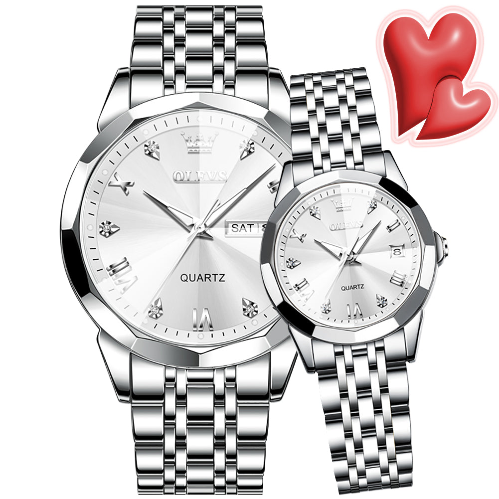 Silver Strap-White Dial Silver Trim