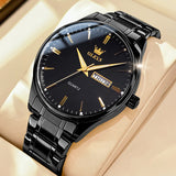 OLEVS 6898 Men Watches Stainless Steel Man Watch with Date, Bussiness Watches for Men,Luminous Quartz Mens Watches