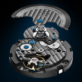 OUPINKE 3255 Self Winding Black Watches for Men Luxury Business Dress Mens Watch Reloj Para Hombre