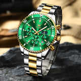 OLEVS Watches for Man 2870 Golden Green