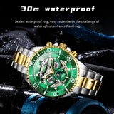 OLEVS 6715 Automatic Watches for Men Skeleton Self Winding Mechanical Fashion Dress Chronograph Moon Phase Stainless Steel Waterproof Luminous Mens Wrist Watches Gift Reloj Para Hombre
