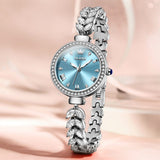 OLEVS 9971 Mermaid Full Diamond Quartz Women's Watch: Waterproof, Luminous, Fully Diamond-Set, Mermaid-Themed Design.