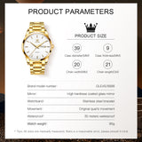 OLEVS Watches for Man 6898 Golden White
