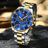 OLEVS Watches for Man 2870 Golden Blue