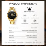 OLEVS Watches for Man 6898 Golden Black