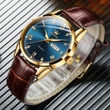 OLEVS Watches for Man 6896 Golden Blue