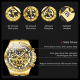 OLEVS Watches for Man 9913 Golden Black