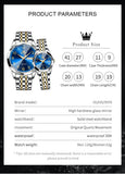 OLEVS Watches for Woman 9970 GL Golden Blue