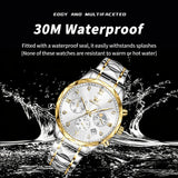 OLEVS Watches for Man 2730 Golden White