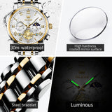 OLEVS Watches for Man 2859 Golden White