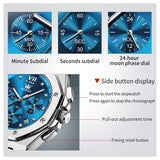 OLEVS 3626 Watches for Men Business Dress Analog Quartz Chronograph Gold Plated Stainless Steel Waterproof Luminous Date Classic Mens Wrist Watches Reloj Para Hombre