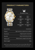 OLEVS Watches for Man 5513 Golden White