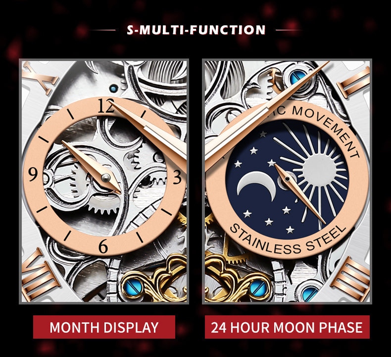 Brown Strap - White Dial Rose Trim