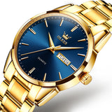 OLEVS 6898 Men Watches Stainless Steel Man Watch with Date, Bussiness Watches for Men,Luminous Quartz Mens Watches