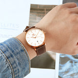 OLEVS 5869 Watches for Men Minimalist Ultra Thin Fashion Casual Analog Quartz Date Watch Waterproof Slim Simple Big Face Dress Mens Wrist Watches with Retro Leather Band for Men Reloj para Hombre