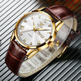 OLEVS Watches for Man 6896 Golden White
