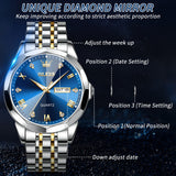 OLEVS Watches for Man 9931 Golden Blue