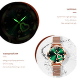 OLEVS Watches for Woman 5189 Rose Green DW