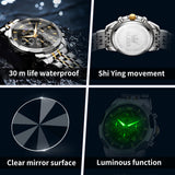 OLEVS Watches for Man 3673 Golden Black