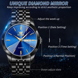 OLEVS Watches for Man 3615 All Black Blue