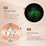 OLEVS 5189 Watch for Women Mesh Strap Fashion Rose Gold Dress Watches