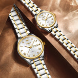 OLEVS Watches for Woman 5563 GL Golden White