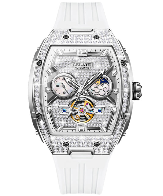 OLEVS 6016 Womens Automatic Mechanical Watches Diamond Elegant Luxury Waterproof Wrist Watch for Ladies