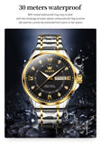 OLEVS Watches for Man 2906 Golden Black