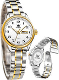 OLEVS Watches for Woman 5567 Golden White