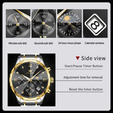 OLEVS Watches for Man 2730 Golden Black