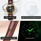 OLEVS Watches for Woman 5532 Golden Black