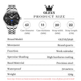 OLEVS Watches for Man 3646 Black