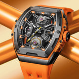 Men Automatic Sports Watch Original Skeleton Mechanical Self Winding Luxury Dress Sapphire Crystal Waterproof Wrist Watch for Men 6012