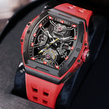 Men Automatic Sports Watch Original Skeleton Mechanical Self Winding Luxury Dress Sapphire Crystal Waterproof Wrist Watch for Men 6012