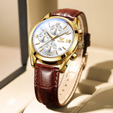 OLEVS Watches for Man 2872 Golden White
